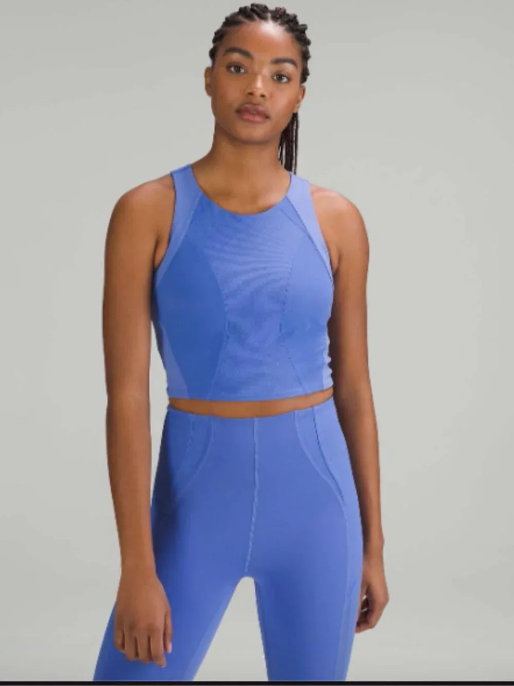 Lululemon Mesh Panelled Training Shelf Tank Top Wild Indigo